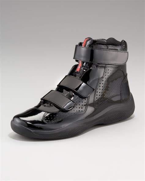 prada sneakers shopstyle|high top black Prada sneakers.